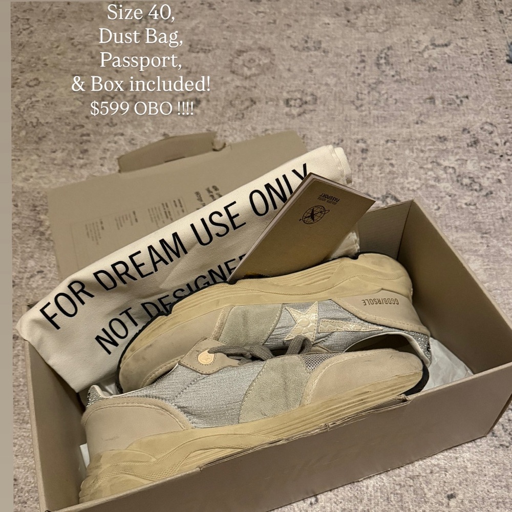 Golden Goose Running Star Sneakers SILVER/ ICE /BUTTERCREAM